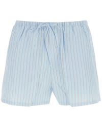 DUNST - Pajama Mini Striped Drawstring Shorts - Lyst