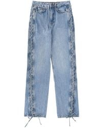 ROTATE BIRGER CHRISTENSEN - Drawstring Faded Jeans - Lyst