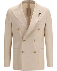 Lardini - Double-Breasted Patch-Pocket Blazer - Lyst
