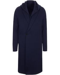 Emporio Armani - Hooded Trench Coat - Lyst