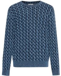 Etro - Cable Knitted Crewneck Jumper - Lyst