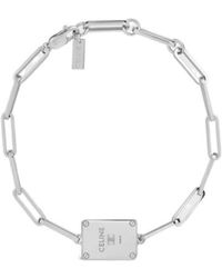 Celine - Triomphe Tag Bracelet - Lyst