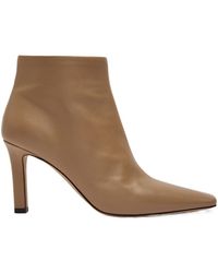 The Row - Carla 80 Leather Ankle Boots - Lyst