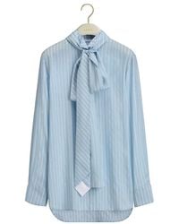 Dior - Blouse With Tie-Effect Neckline - Lyst