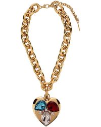 Alessandra Rich - Bijoux Heart Pendant Necklace - Lyst