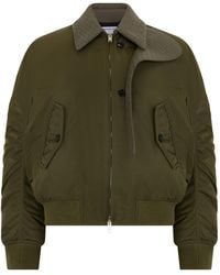 Bottega Veneta - Intrecciato Collar Bomber Jacket - Lyst