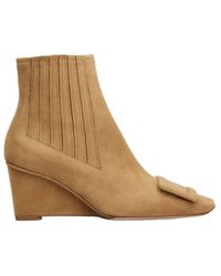 Roger Vivier - Belle Vivier Wedge Booties - Lyst