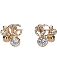 Gucci - Gg Embellished Earrings - Lyst