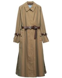 Prada - Long-Sleeved Belted Trench Coat - Lyst