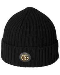Gucci - Double G Knitted Beanie - Lyst