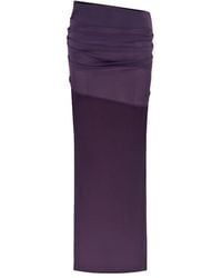 Alex Perry - Stretch Mesh High Low Tucked Mini Skirt - Lyst