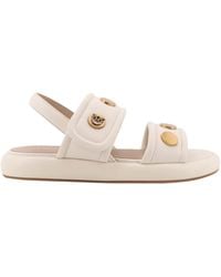 Pinko - Studded Logo Detail Sandals - Lyst