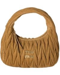 Miu Miu - Wander Matelassé Zipped Handbag - Lyst