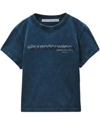 Alexander Wang - Shrunken Logo T-Shirt - Lyst
