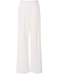 Max Mara - Canter Cotton Plain Knitted Wide Leg Trousers - Lyst