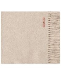 Acne Studios - Logo Detailed Fringed Edge Scarf - Lyst