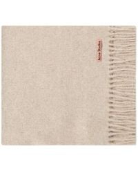 Acne Studios - Logo Detailed Fringed Edge Scarf - Lyst
