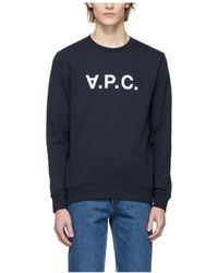 A.P.C. - Logo Round-Neck Pullover Hoodie - Lyst