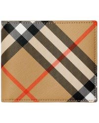 Burberry - Check Printed Bifold Wallet - Lyst