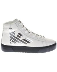 EA7 - Lace-Up High-Top Sneakers - Lyst
