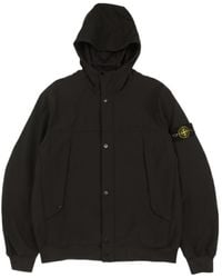 Stone Island - Button-Up Hooded Jacket - Lyst