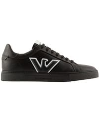Emporio Armani - Logo Round Head Low Upper Board Shoes - Lyst