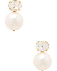 Jennifer Behr - Nina-Tone Crystal And Pearl Earrings - Lyst