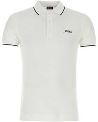 ZEGNA - Logo Embroidered Short-Sleeved Polo Shirt - Lyst