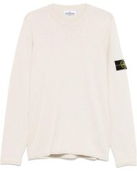 Stone Island - Logo Patch Crewneck Sweatshirt - Lyst