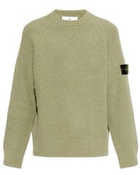 Stone Island - Logo Patch Crewneck Jumper - Lyst