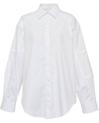 MSGM - Contrasting Piping Poplin Shirt - Lyst
