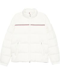 Moncler - Stripe-Detail Quilted Jacket - Lyst