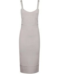 Patrizia Pepe - Fitted Jacquard Knit Midi Dress - Lyst