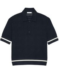 Givenchy - Paris Logo Embroidered Knitted Polo Shirt - Lyst