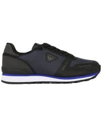 Armani Jeans - Stitching Lace-Up Casual Sneakers - Lyst