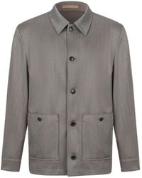 BOSS - Collared Long-Sleeved Casual Jacket - Lyst