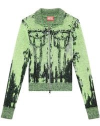 DIESEL - M-Taphos Patterned Intarsia-Knit Jumper - Lyst