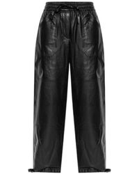 Jil Sander - Drawstring Leather Trousers - Lyst