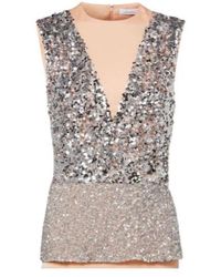Rabanne - Sequined Jersey Top - Lyst