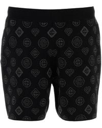 CASABLANCA - Embroidered Stretch Jacquard Bermuda Shorts - Lyst