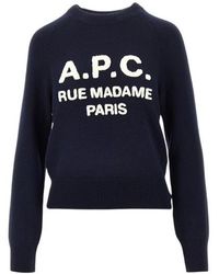 A.P.C. - Long-Sleeved Sweater - Lyst