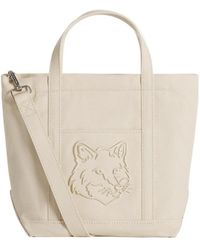 Maison Kitsuné - Maison Kitsuné Fox Head Small Tote Bag - Lyst