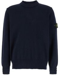 Stone Island - Logo Patch Crewneck Jumper - Lyst