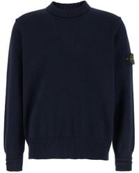 Stone Island - Logo Patch Crewneck Jumper - Lyst