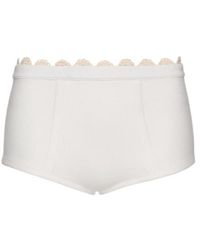 Magda Butrym - Ribbed Scalloped-Trim Shorts - Lyst