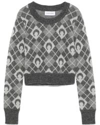 Marine Serre - Moon Argyle-Knit Sweater - Lyst