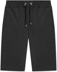 Balmain - Cotton Shorts With Flocked Paris Logo - Lyst