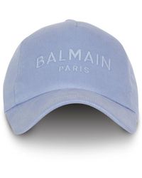 Balmain - Logo Embroidered Curved-Peak Baseball Cap - Lyst
