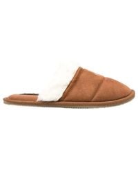 Polo Ralph Lauren - Embroidered-Logo Faux-Fur Slippers - Lyst