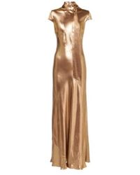 Galvan London - Solar Gaze Scarf-Detail Satin Gown - Lyst